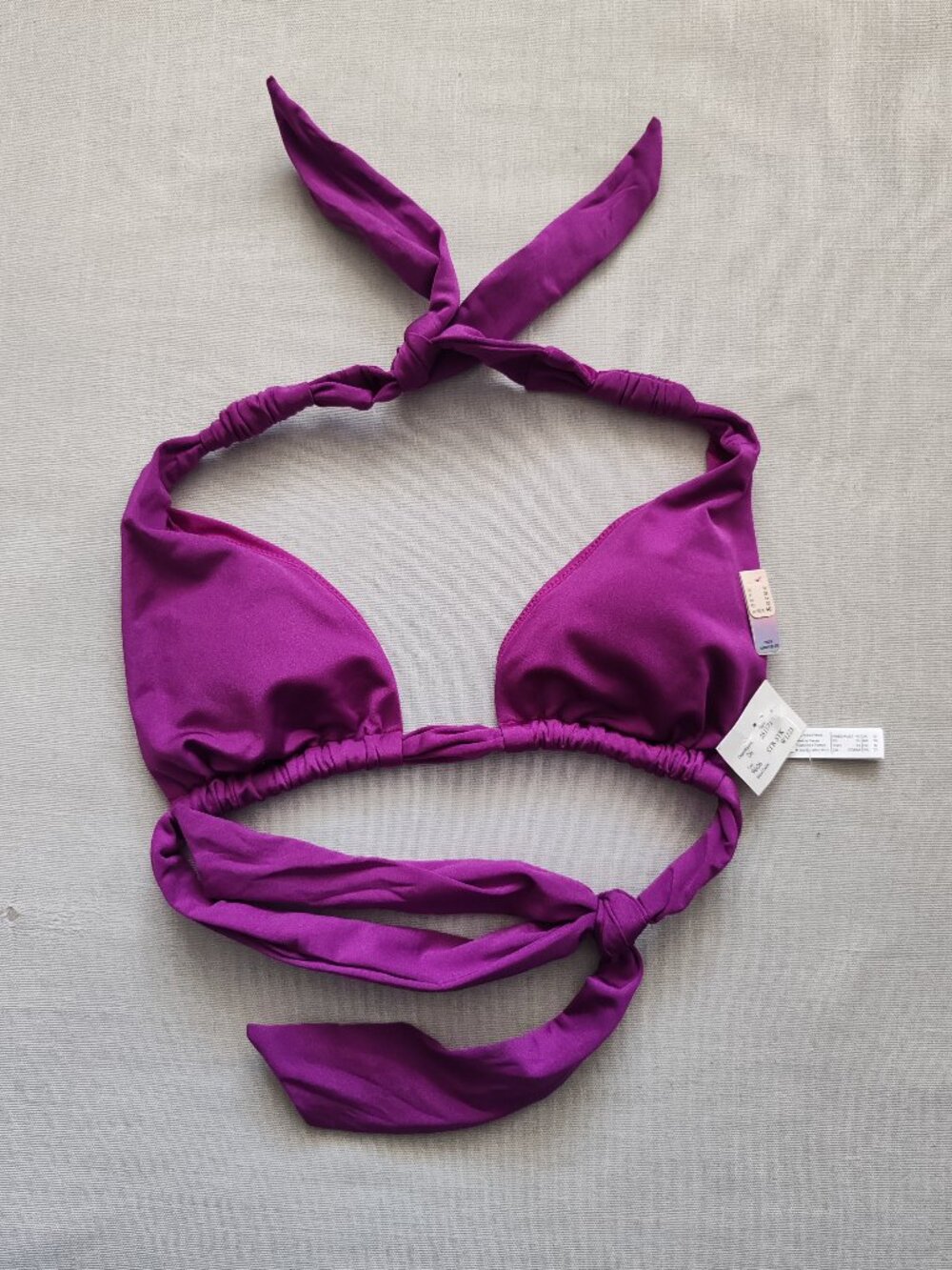 NWT Etam Purple Triangle Bikini Top – Size M – New with Tags